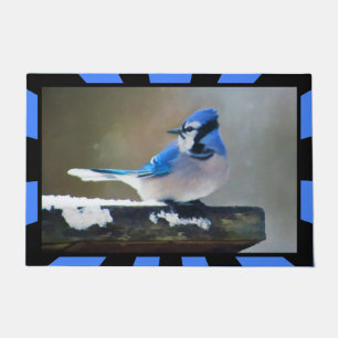 Tapete Pintura Blue Jay - Arte Original para Pássaros
