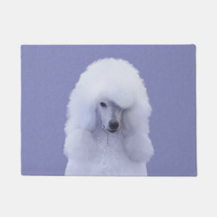 Tapete Pintura Branca de Poodle Padrão - Arte Cão Origina