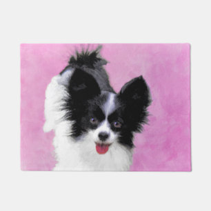 Tapete Pintura (branca e preta) de Papillon - arte do cã