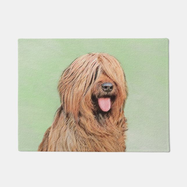 Tapete Pintura Briard - Arte Cachorro Original (Frente)
