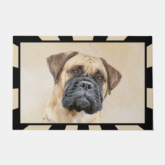 Tapete Pintura Bullmastiff - Arte Cachorra Original (Frente)