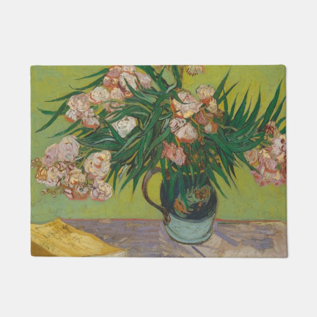 Tapete Pintura da flor de oleandro de Vincent Van Gogh (Frente)