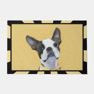 Tapete Pintura de Boston Terrier - Arte de Cão Original 
