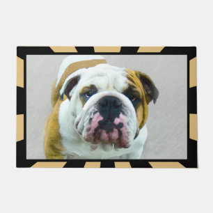 Tapete Pintura de Buldogue - Arte de Cachorro Original Bo