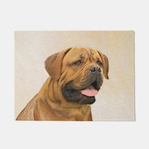 Tapete Pintura de Cão de Bordéus - Arte de Cão Origina