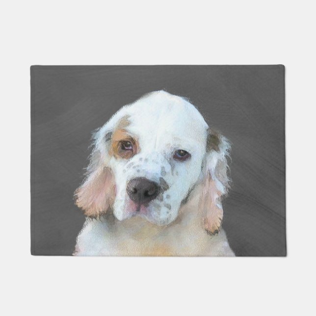 Tapete Pintura de Espanhol Clumber - Arte de Cachorro Ori (Frente)