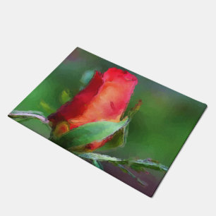 Tapete Pintura de Fotografias com Aquarela de Flor Vermel