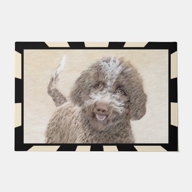 Tapete Pintura De Lagotto Romagnolo - Arte De Cão Origina (Frente)