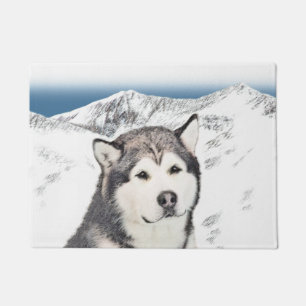 Tapete Pintura de Malamute no Alasca - Arte de Cachorro O
