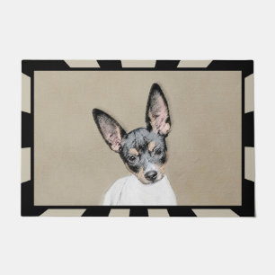Tapete Pintura de Rat Terrier - Arte de Cachorro Original