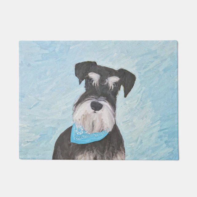 Tapete Pintura de Schnauzer (Miniatura) - Cachorro Origin (Frente)