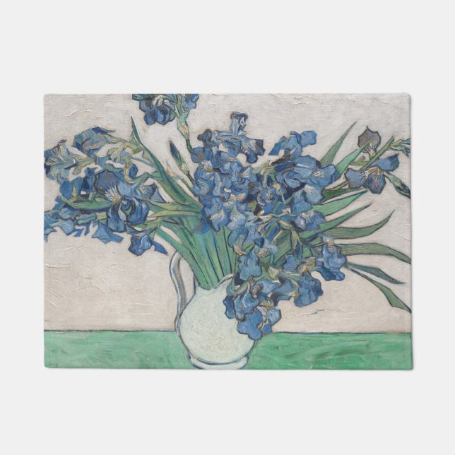 Tapete Pintura de Vaso de Íris de Van Gogh Impressionismo (Frente)