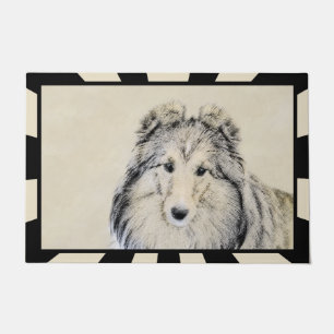 Tapete Pintura do Sheepdog de Shetland - arte original