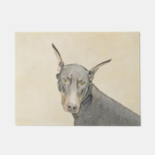 Tapete Pintura Doberman Pinscher - Arte Original para Cã