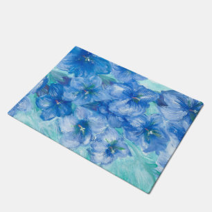 Tapete Pintura em flor selvagem azul