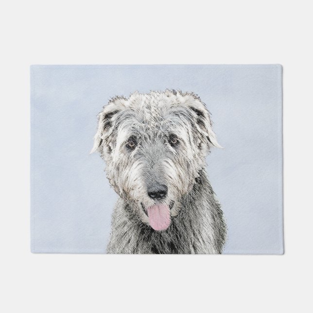 Tapete Pintura em Wolfhound Irlandês - Arte em Cachorro O (Frente)