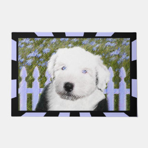 Tapete Pintura para papoilas de Sheepdog Inglês - Arte p