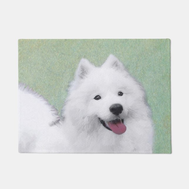 Tapete Pintura Samoyed - Arte Cachorosa Original (Frente)