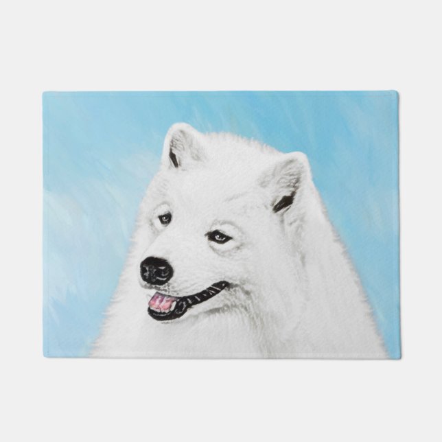 Tapete Pintura Samoyed - Arte Cachorosa Original (Frente)