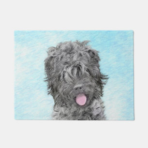 Tapete Pintura Terrier russa negra - Cachorro original bo