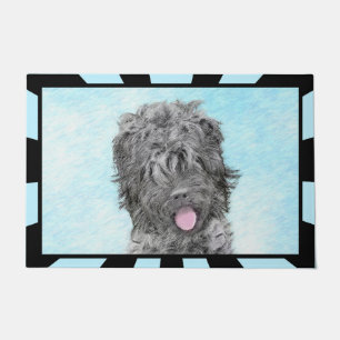 Tapete Pintura Terrier russa negra - Cachorro original bo