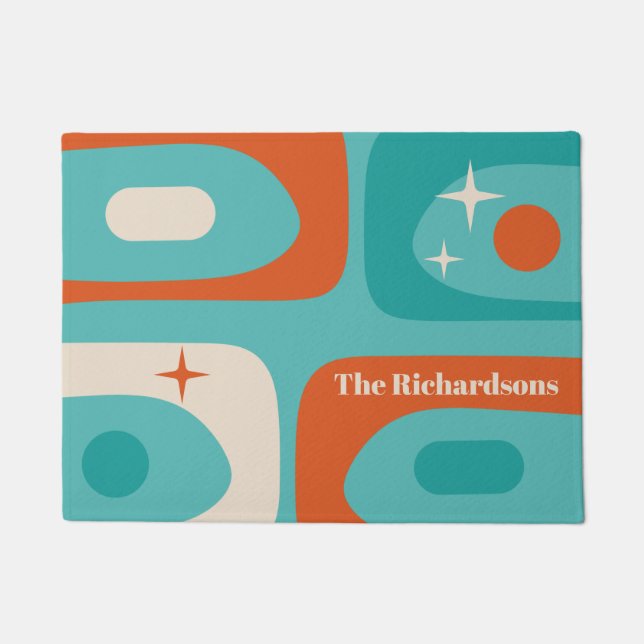 Tapete Piquete Atômica Moderno do Século médio Personaliz (Frente)