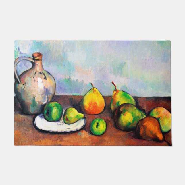 Tapete Pitcher e Fruta, Paul Cezanne (Frente)