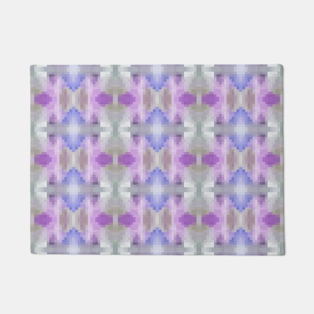 Tapete pixel azul violeta violeta violeta, geométrico pol (Frente)