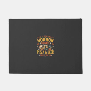 Tapete Pizza Cerveja Filmes de Terror Design de Halloween