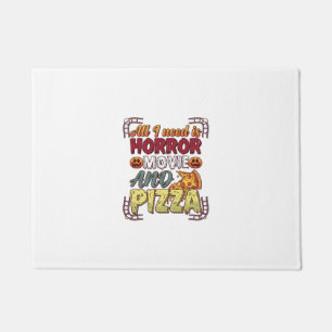Tapete Pizza de Filme de Terror Halloween Abóbora Caveira