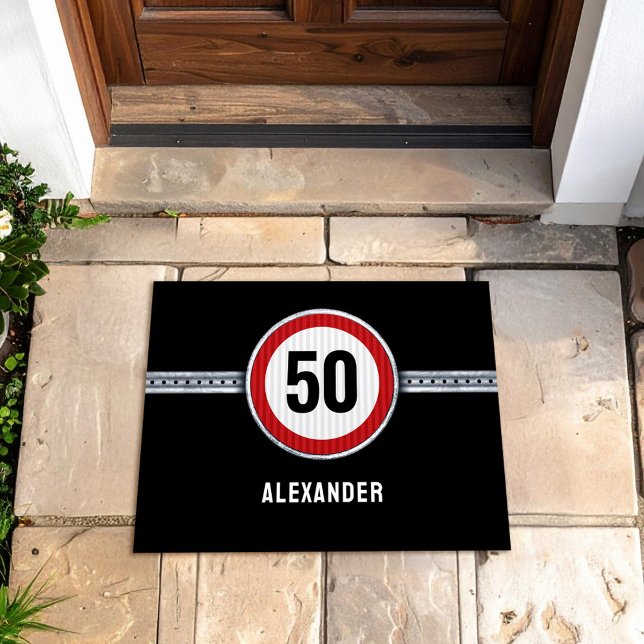 Tapete Placa de Limite de Velocidade de 50º Aniversário - (Criador carregado)