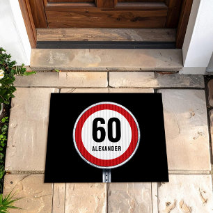 Tapete Placa de limite de velocidade de aniversário de 60