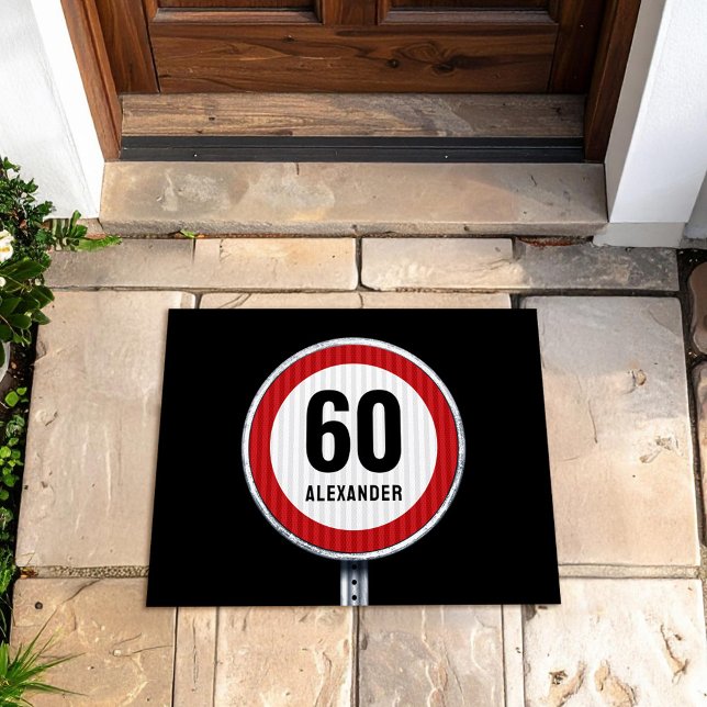 Tapete Placa de limite de velocidade de aniversário de 60 (Criador carregado)