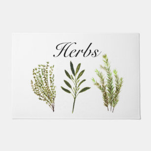 Tapete Plantas De Coloração Aquosa Thyme Rosemary Sage