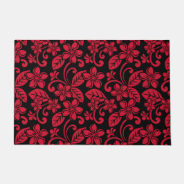 TAPETE PLUMÉRIA ISLAND (PRETO/VERMELHO)