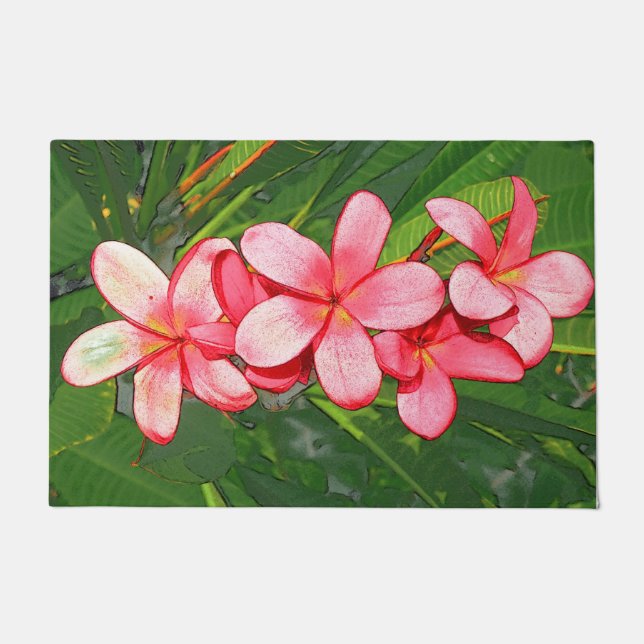 Tapete Plumerias rosa (Frente)