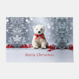 Tapete Polar Bear Christmas Holiday Doormat