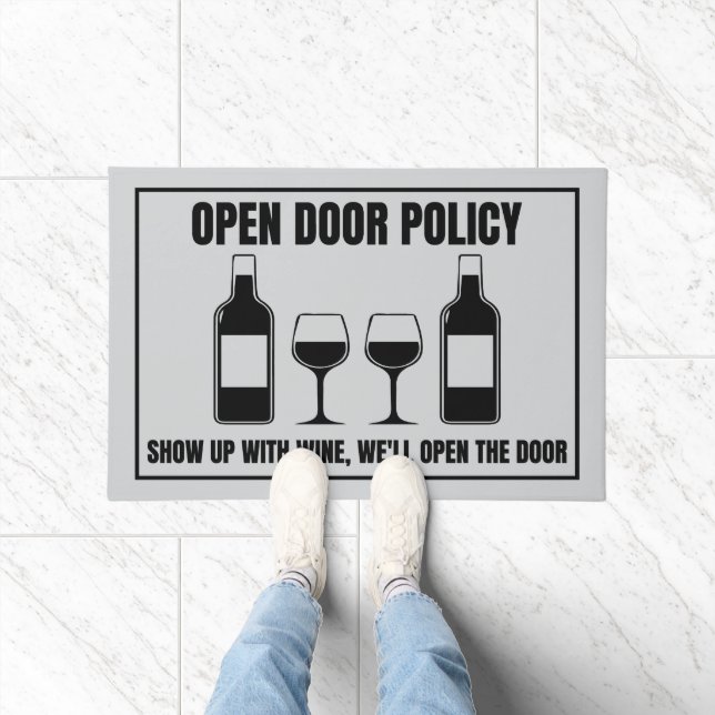 Tapete Política de Porta Aberta do Vinho (Interior)