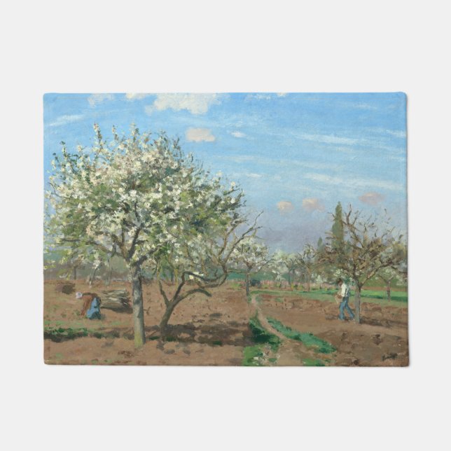 Tapete Pomar em Bloom, Louveciennes Camille Pissarro (Frente)