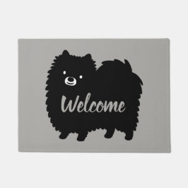 Tapete Pomerano Preto e Branco | Cachorro de Pommie