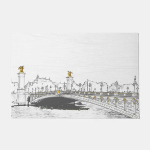 Tapete Pont Alexandre III sobre o rio Sena - Paris Franç
