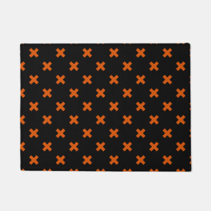 Tapete Pontos de cruz laranja a preto
