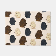Poodle dog padrão animal beige pet fofo cachorrinh