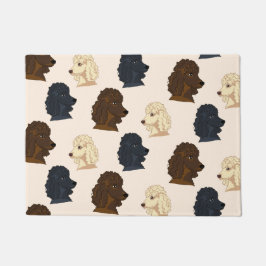 Tapete Poodle dog padrão animal beige pet fofo cachorrinh
