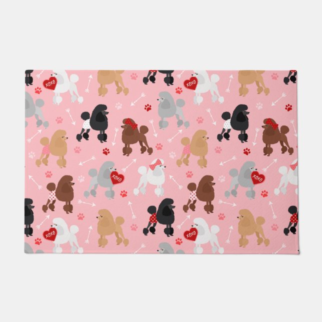 Tapete Poodle Valentine Pattern (Frente)