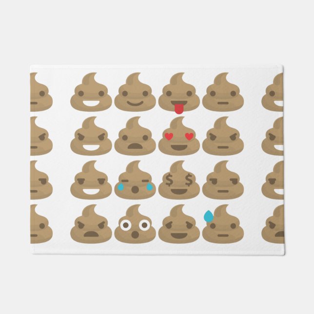 Tapete poop emojis door mat doormat (Frente)
