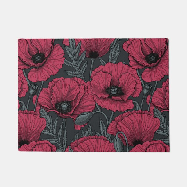 Tapete Poppies em Viva Magenta (Frente)