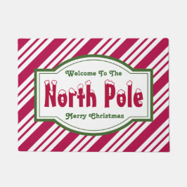 Tapete Pôr do Polo Norte de Natal - Rug Doormat