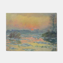 Tapete Pôr do sol do rio Sena no inverno (Claude Monet)