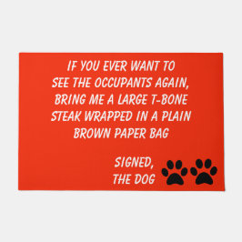 Tapete Porra Laranja Queimada por Chantagem Cachorra